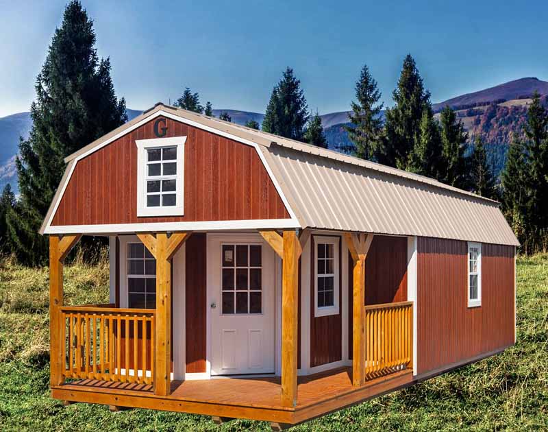 Wraparound Porch Lofted Barn Cabin